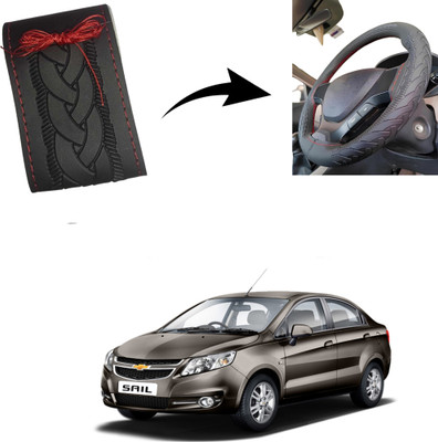 Autoinnovation Hand Stiched Steering Cover For Chevrolet Sail(Black, Leather)