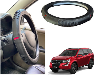 PEEPS STORE Steering Cover For Mahindra NA(Black, Red, Leatherite)