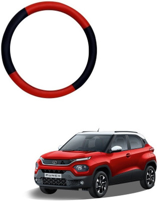 SPREADX Steering Cover For Tata Universal For Car(Red, Black, Leatherite)