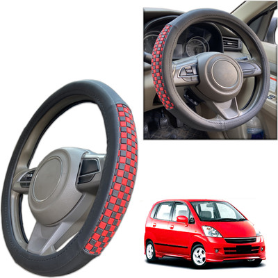 PEEPS STORE Steering Cover For Maruti Zen Estilo(Black, Leatherite)