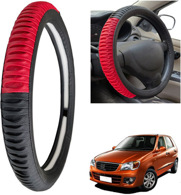 PEEPS STORE Steering Cover For Maruti Alto(Black, Leatherite)