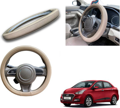 Aarsh STORE Steering Cover For Hyundai Xcent(Black, Leatherite)