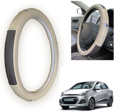 Aarsh STORE Steering Cover For Hyundai Xcent(Black, Leatherite)