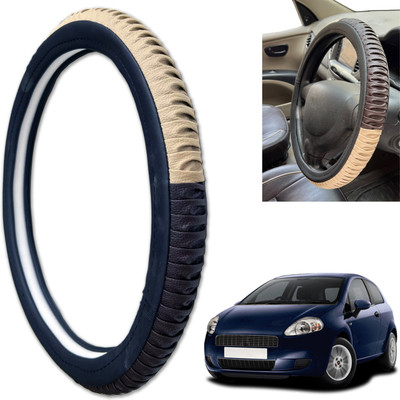 PEEPS STORE Steering Cover For Fiat Grand Punto(Black, Leatherite)