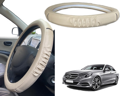 PEEPS STORE Steering Cover For Mercedes Benz E220(Black, Red, Leatherite)