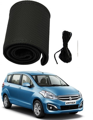 Arnejaa Hand Stiched Steering Cover For Maruti Ertiga(Black, Leather)