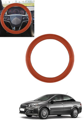 ABJD Steering Cover For Fiat Linea(Tan, Leatherite)