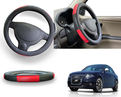PEEPS STORE Steering Cover For Audi S5(Red, Leatherite)