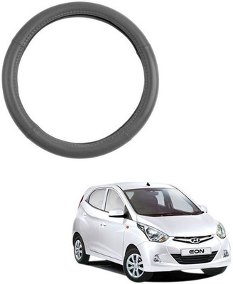 RKPSP Hand Stiched Steering Cover For Universal For Car Eon(Grey, Leatherite)