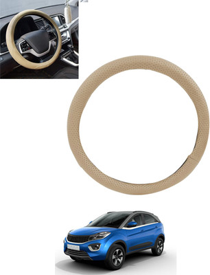 ABJD Steering Cover For Tata Universal For Car(Beige, Leatherite)