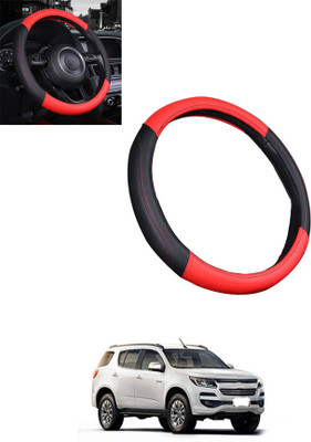 monolive Steering Cover For Chevrolet Trailblazer(Red, Black, Leatherite)