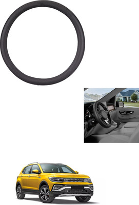 MATIES Steering Cover For Volkswagen Universal For Car(Black, Leather)