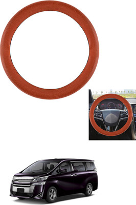 MATIES Steering Cover For Toyota Universal For Car(Tan, Leather)