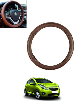 monolive Steering Cover For Chevrolet Beat(Brown, Leatherite)