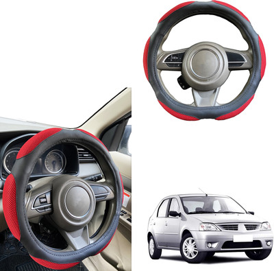 PEEPS STORE Steering Cover For Mahindra Logan(Black, Leatherite)