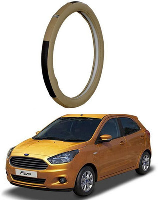 AUTO PEARL Steering Cover For Ford Figo(Beige, Leatherite)