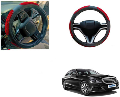 Automotive Prist Steering Cover For Mercedes Benz E200(Black & Red, Leatherite)