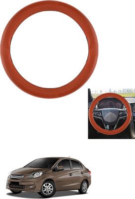 MATIES Steering Cover For Honda Amaze(Tan, Leather)