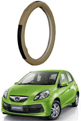 AUTO PEARL Steering Cover For Honda Brio(Beige, Leatherite)