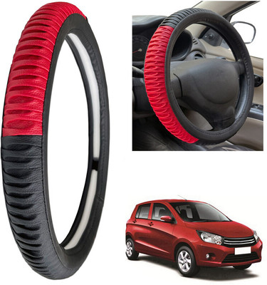PEEPS STORE Steering Cover For Maruti Celerio(Black, Leatherite)