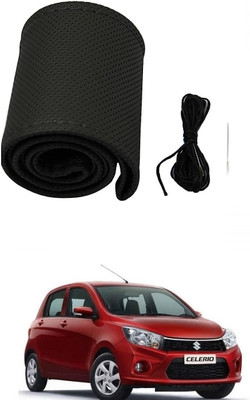 arneja trading company Hand Stiched Steering Cover For Maruti Celerio(Black, Leather)