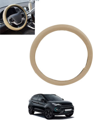 ABJD Steering Cover For Tata Universal For Car(Beige, Leatherite)