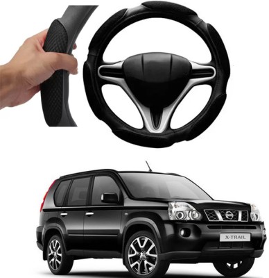 RONISH Hand Stiched Steering Cover For Nissan X-Trail(Black, Leatherite)