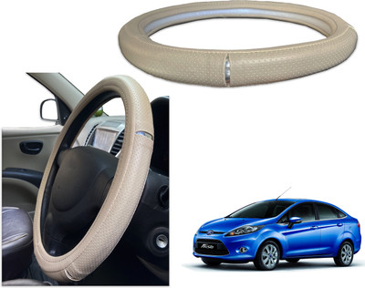 PEEPS STORE Steering Cover For Ford Fiesta Sports(Black, Red, Leatherite)