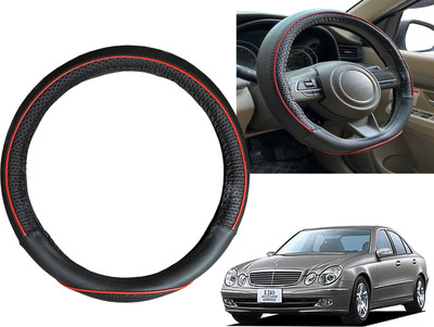 PEEPS STORE Steering Cover For Mercedes Benz E240(Black, Red, Leatherite)