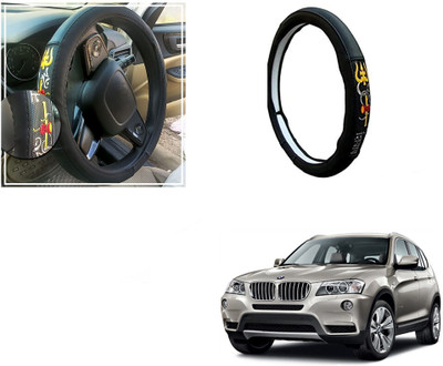 Automotive Prist Steering Cover For BMW X3(Black, Leatherite)