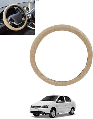 monolive Hand Stiched Steering Cover For Tata Indigo(Beige, Leatherite)