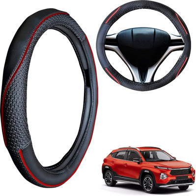 PEEPS STORE Steering Cover For Toyota NA(Black, Leatherite)