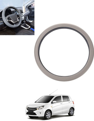 MSNP Steering Cover For Maruti Celerio(Silver, Leatherite)