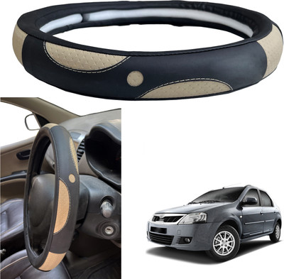 PEEPS STORE Steering Cover For Mahindra Verito(Black, Leather)