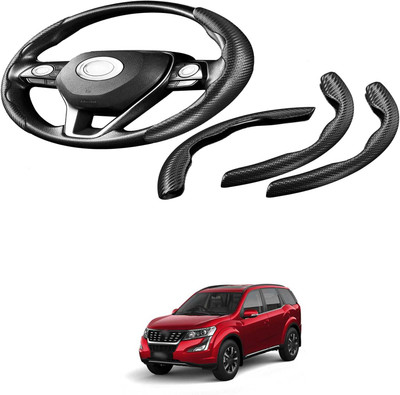 Pecunia Steering Cover For Mahindra Universal For Car(Carbon Fiber Black, Polyurethane)