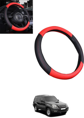 monolive Steering Cover For Hyundai Terracan(Red, Black, Leatherite)