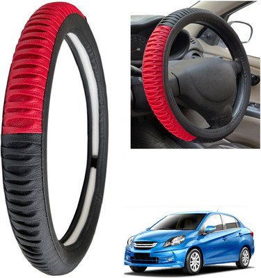 PEEPS STORE Steering Cover For Honda Amaze(Black, Leatherite)