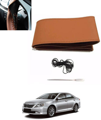 MATIES Hand Stiched Steering Cover For Toyota Camry(Tan, Leatherite)
