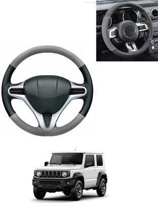 AYW Steering Cover For Maruti Universal For Car(Grey/Black, Leatherite)
