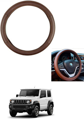 MATIES Steering Cover For Maruti Universal For Car(Brown, Leather)