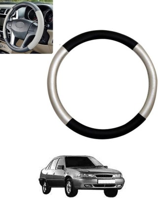 MSNP Steering Cover For Daewoo Cielo(Silver,Black, Leatherite)