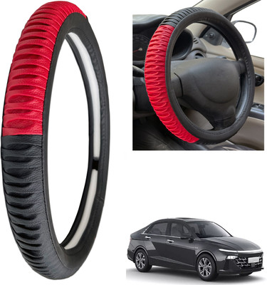 PEEPS STORE Steering Cover For Hyundai Verna(Black, Leatherite)