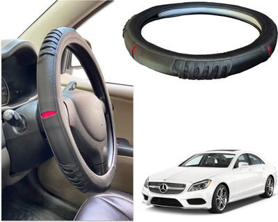 PEEPS STORE Steering Cover For Mercedes Benz CLS-Class(Black, Red, Leatherite)