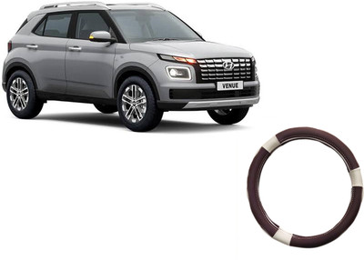 HOTRENZ Steering Cover For Hyundai Verna(Steering Cover For Hyundai Venue White,Brown, Leatherite)