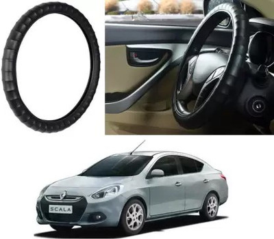 OOLTAH PAHIYA Hand Stiched Steering Cover For Renault Scala(Black, Leatherite)