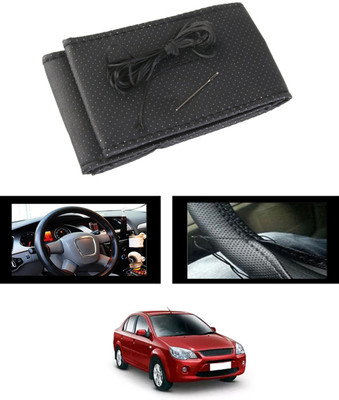 monolive Hand Stiched Steering Cover For Ford Ikon(Black, Leatherite)