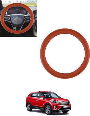 AYW Steering Cover For Hyundai Creta(Tan, Leatherite)