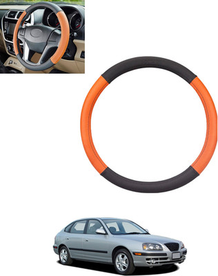 monolive Steering Cover For Hyundai Elantra(Tan, Black, Leatherite)