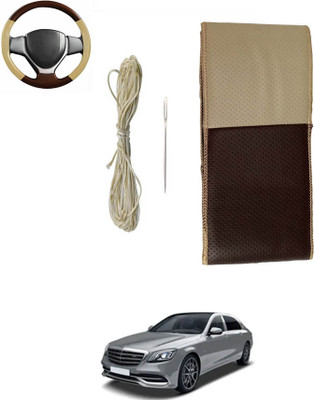 MSNP Hand Stiched Steering Cover For Tata Safari Storme(Beige, Brown, Leatherite)
