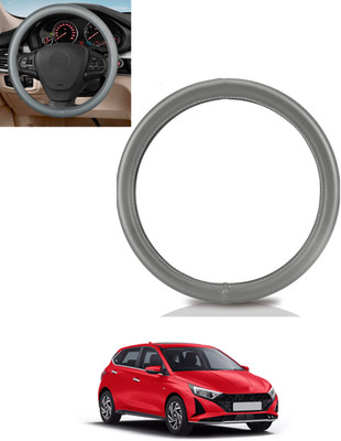 monolive Steering Cover For Hyundai i20(Grey, Leatherite)